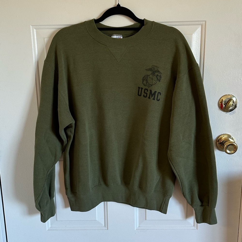 Soffe Olive Green USMC Men's Sweater